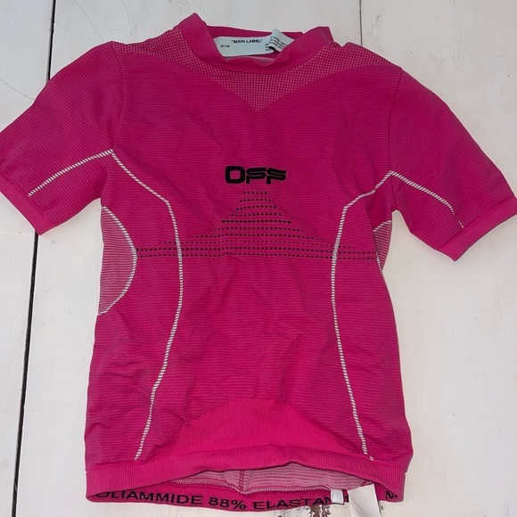 Off white c/o Virgil Abloh Graphic print crew neck top. - Picture 4 of 9